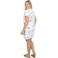 thumbnail image 2 of INGEAR Women’s Beach Swimsuit Cover Up, Short Cotton Shift Dress with Pockets, White ,XL, 2 of 7