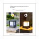 thumbnail image 5 of Faro de columna solar LED Lámpara de pilar con energía solar Lámpara de pared impermeable para exteriores para patio, paisaje, jardín 10CM, 5 of 8