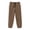 Brown, variant on Men Metal Tip Drawstring Elastic High Waist Square Patch Pocket Cuffed Ankle Loose Knit Jogger Pants Deep Side Slip Pockets Wrinkle Free Loungewear Gym Trousers XXXXL