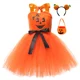 thumbnail image 3 of Disfraz de calabaza para Halloween para niñas, disfraz de cosplay de malla de nailon para niñas, vestido de tutú, tocado, bolsa, vestido de fiesta de cumpleaños para niños, 3 of 5