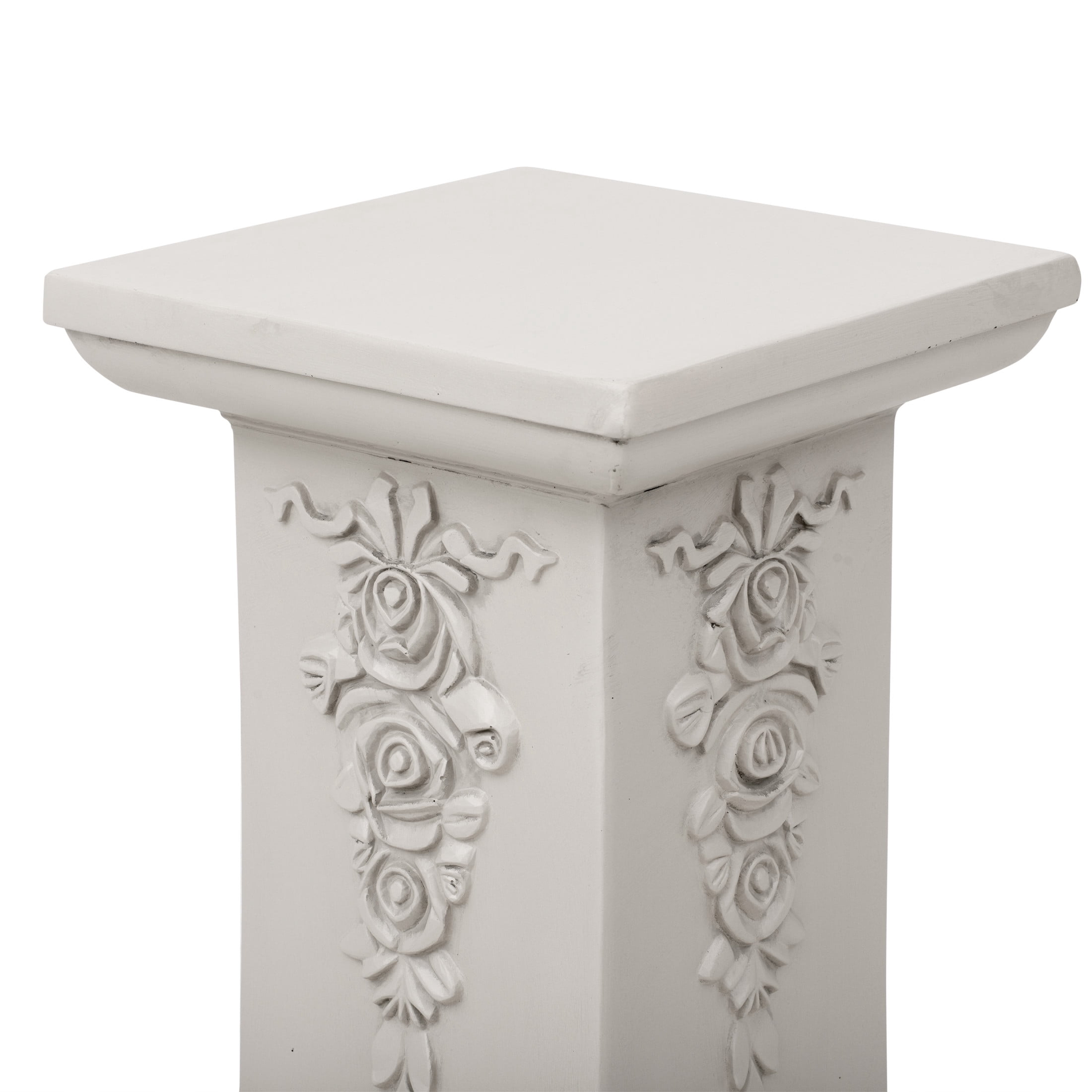 Christopher Knight Home 22.44"H MGO Pedestal Plant Stand, Floral Display Column, Antique White