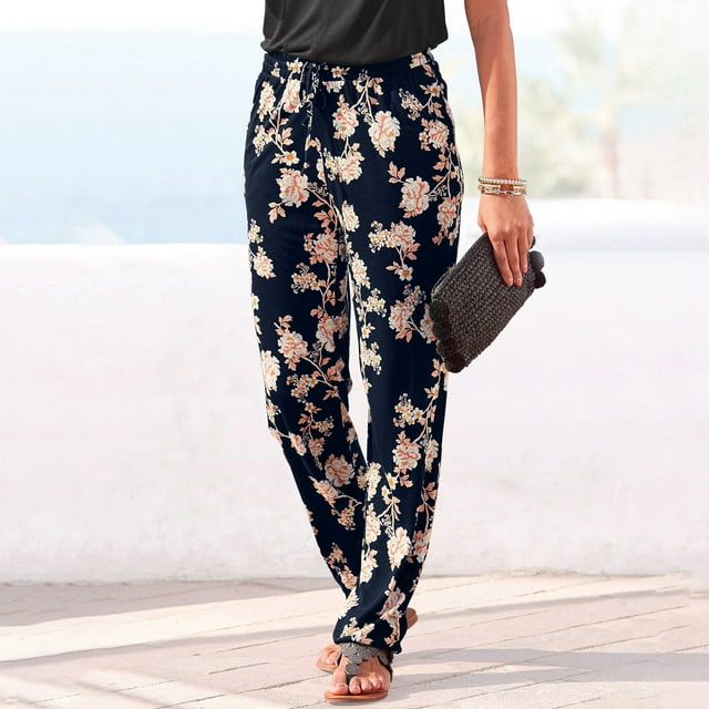 WILLBEST Pantalones Casuales para Mujer, Cómodos Pantalones Cortos con Cintura Elástica para Uso Diario, Estilo con Cordón Versátil para Primavera, Verano y Otoño. Extra Grande