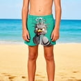 thumbnail image 1 of Pantalones cortos de playa para niños y niñas, de color liso, con estampado bonito, transpirables y con bolsillos, para verano, 1 of 9