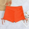 thumbnail image 6 of Women's V Cross High Waisted Swim Shorts Ruched Side Tie Boy Shorts Swimsuit Bottoms with Liner, 6 of 6