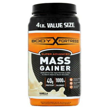 Body Fortress Super Advanced Vanilla Mass Gainer, 4 lbs