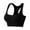 Black_AJ10, variant on Womens Soft Square Neck Sports Bras Compression Padded Longline Yoga Workout Running Crop Ribbed Tops Coffee M