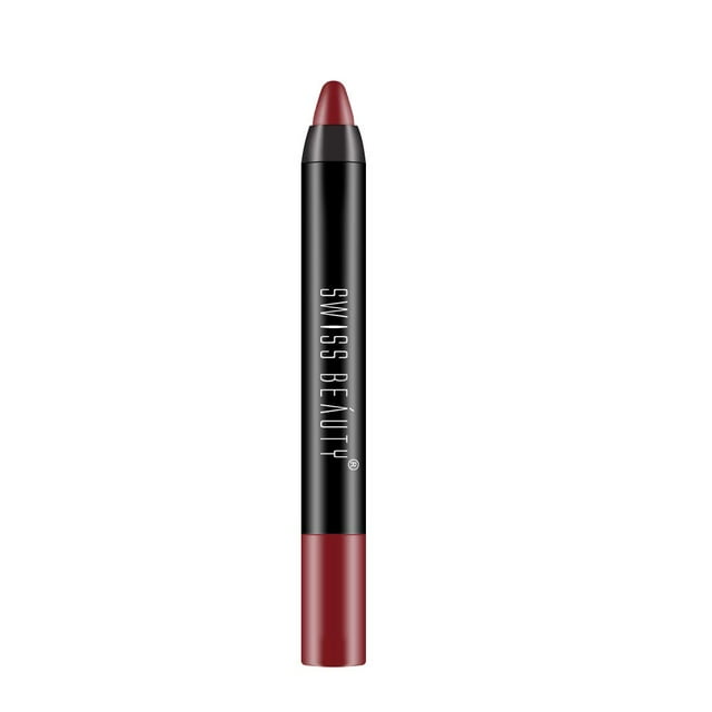 2X Swiss Beauty 12 Hrs. Stay Matte Lip Crayon, Ash Red, 3gm Each