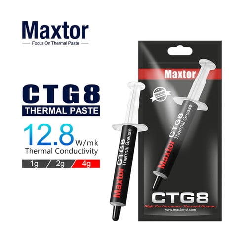 Maxtor CTG8D-4g Thermal Paste (4g),12.8W/m.k High-Performance Superior Cooling for CPUs, Consoles,Graphics Cards,Laptops
