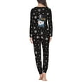 thumbnail image 4 of Renewold Snowflake Snowman Nightwear for Women Pajama Set Christmas Long Sleeve Tee Athletic Clothing Sleepwear 2 Pieces Lightweight Loungewear Nightwear Size 5XL, 4 of 5