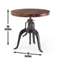 thumbnail image 2 of Pemberly Row 30" Round Adjustable Crank Pub Table in Russet Brown, 2 of 7