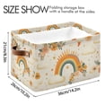 thumbnail image 4 of Yayeee 2 Pack Canvas Storage Basket with Handles for Shelves Fabric Bins Closet Organizer, Retro Rainbow, 4 of 8