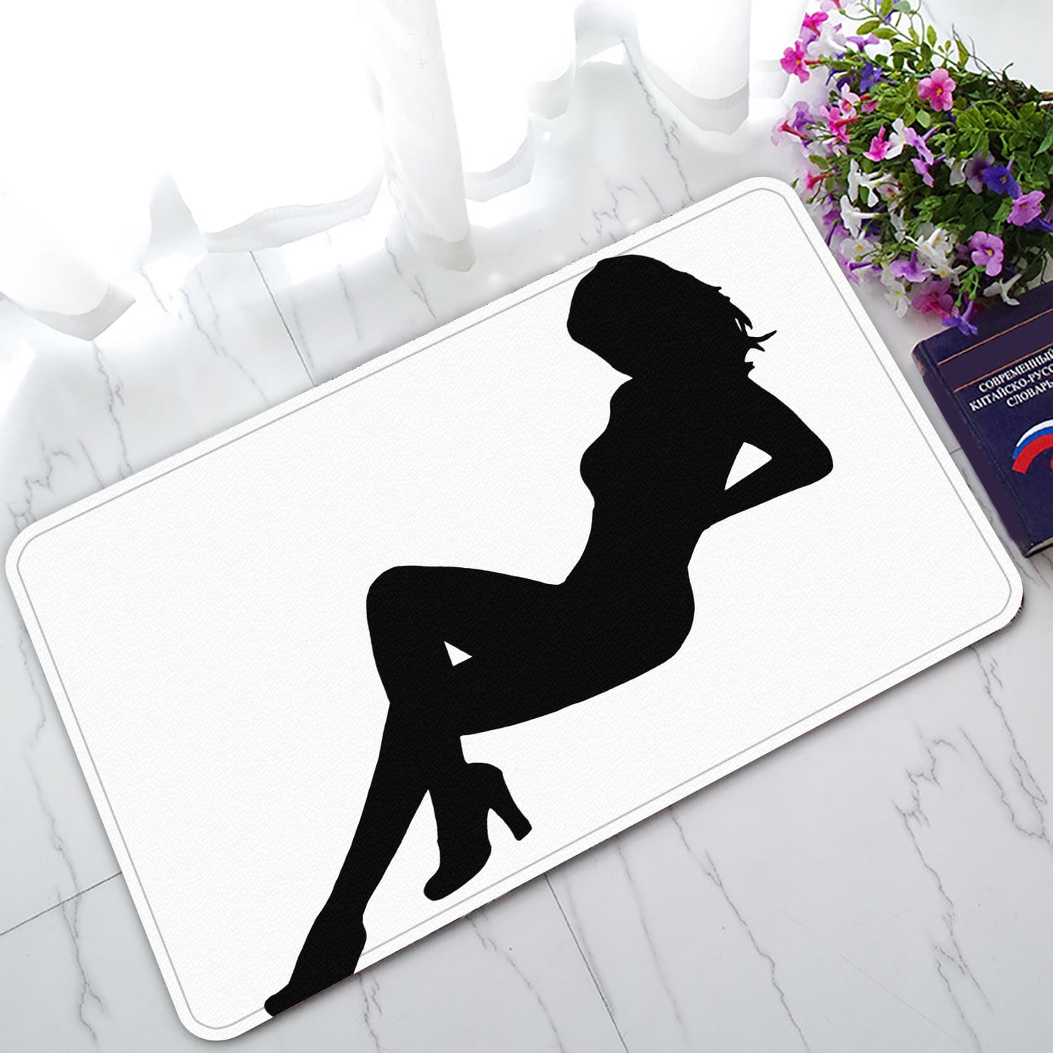ZKGK Sexy Woman Silhouette NonSlip Doormat Indoor/Outdoor/Bathroom