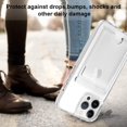 thumbnail image 4 of Gukalong Funda Para Teléfono Celular Para Iphone 14 Pro Max Funda Tipo Cartera De Protección Resistente, Funda Transparente Antiamarilla Con Tarjetero De Crédito, A Prueba De Golpes, Antiarañazos, Fun, 4 of 5