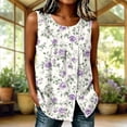 thumbnail image 2 of HONHUZH Womens Summer Tops Dressy Casual Tank Tops Sleeveless Tops Beach Vacation Sun Flower Outfit, 2 of 6