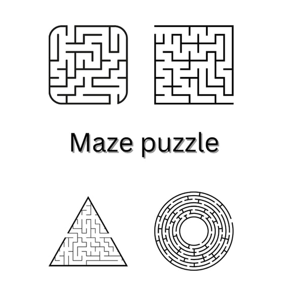 Maze puzzle game book (Paperback)
