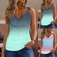 thumbnail image 6 of Lovskoo Tank Tops for Women 2024 Casual Printed V-Neck Sleeveless Womens Summer Tops Mint Green, 6 of 6