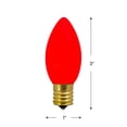 thumbnail image 5 of Northlight C9 Opaque Christmas Replacement Bulbs - Red - 4ct, 5 of 9