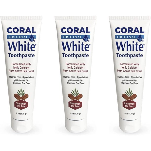 Coral White Cinnamon Tea Tree Natural Fluoride Free, Glycerin and SLS