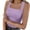 Purple, variant on Women Sleeveless Scoop Neck Ribbed Tank Top Fitted Summer Workout Basic Going Out Basic Cami T-Shirts