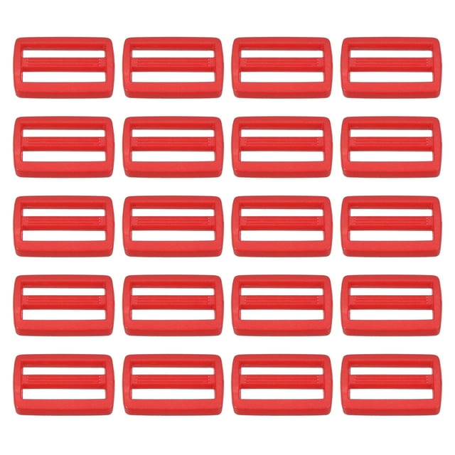 Unique Bargains Dark Red Tri-Glide Slide Buckles Webbing Strap Fastener (100 Pack)