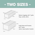 thumbnail image 2 of Jeans Compartment Storage Box, Wardrobe Clothes Organizer, 7 Grids Foldable Closet Drawer Organizer, Washable Clothes Drawer Mesh Separation Box for Bedroom, 2 of 7