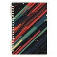 thumbnail image 7 of FORMRS 1-Subject Spiral Notebook 8" x 5" College Ruled 60 Refillable Sheet A5 Hard Cover, Red Abstract Lines, 7 of 7