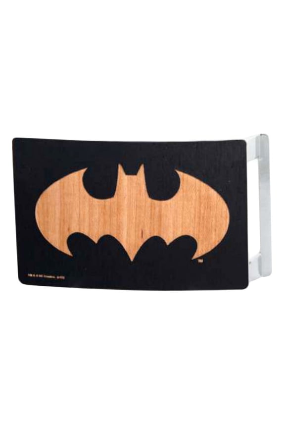 Batman DC Comics Superhero Wooden Bat Logo Rockstar Belt Buckle