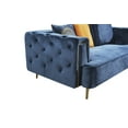 thumbnail image 3 of American Eagle AE-D832-RB-4S  Chic Royal Blue Sofe Velvet Fabric Extra Long Sofa, 3 of 3
