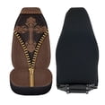 thumbnail image 6 of XYZCANDO Leather Zipper Design Car Seat Covers for Woman Thin Car Front Seat Covers Comfort Soft, for Vehicle SUV Auto, 6 of 10