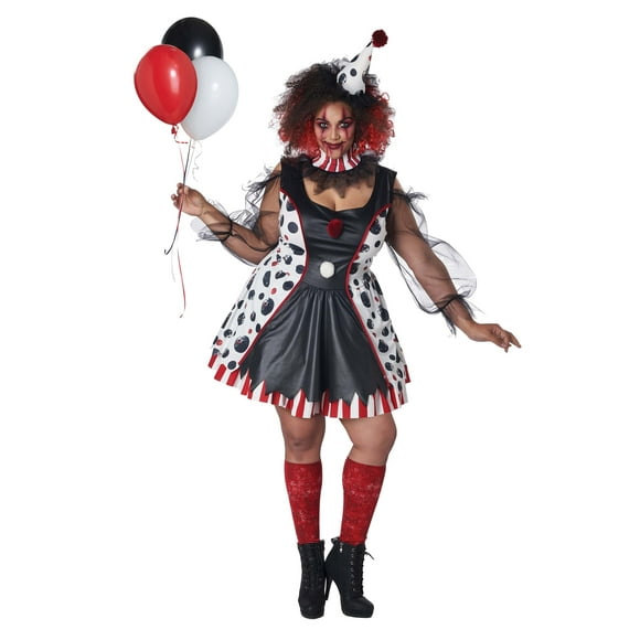 Women's Twisted Clown Plus Costume