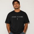 thumbnail image 2 of Jesus Is King T-Shirt, Minimal Christian Graphic, Faith Based Religious Shirt, Inspirational Jesus Faith Apparel, Christian Short Sleeve Tee, 2 of 6