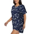 thumbnail image 5 of Sigee Hawaiian Style for Sleepwear Casual Pjs with Pockets Women's Pajamas Sets Shorts 2 Piece Short Sleeve Lounge Sets 3X-Large, 5 of 9
