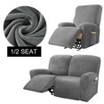 thumbnail image 2 of Funda de sofá reclinable de terciopelo, cubierta suave y lavable de Color sólido para sala de estar, brazo elástico, muebles, 2 of 4
