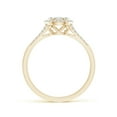 thumbnail image 2 of ANGARA Natural 0.11 Ct. Diamond Halo Engagement Ring in 14K Yellow Gold for Women (Ring Size: 3), 2 of 9