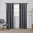 thumbnail image 2 of Exclusive Home Curtains 2 Pack London Textured Linen Thermal Grommet Top Curtain Panels, 2 of 7