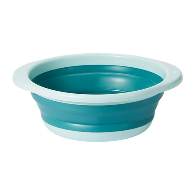 Maplenight Bassine Pliable et Rétractable, Évier Portable, Bassine de Camping Légère et Peu Encombrante, Bassine Utilitaire Extérieure pour Véhicule Récréatif, Poignées Suspendues Bleues