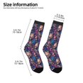 thumbnail image 2 of Rocae Skull starry sky flower for Girls Boys Crew Socks,Children's Socks, Kids Socks, Toddler Socks: Daily Wear with Kids School Uniform, 2 of 5