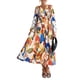 thumbnail image 1 of Vestido PRETTYGARDEN Azul Acuarela Floral Midi Manga Larga XXL, 1 of 9