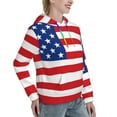 thumbnail image 6 of Kdxio America Flags3 Print Womens Oversized Hoodies Sweatshirts Hooded Pullover Tops Sweaters Casual-X-Large, 6 of 7