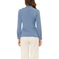 thumbnail image 3 of INSPIRE CHIC Women's Elegant Tie Neck Office Long Sleeve Blouse XL Blue, 3 of 5