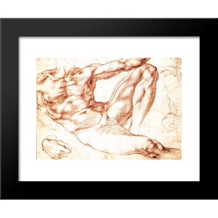 The Study of Adam 20x24 Framed Art Print by Michelangelo