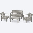 thumbnail image 4 of Juego de Muebles para Jardín, Set 4 Piezas, Sofá Doble, 2 Sillones y Mesa de Centro, Plástico Resistente RIMAX, 4 of 10