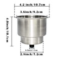 thumbnail image 3 of Inserto para portavasos Yuanhe de acero inoxidable Boat RV, 6 unidades, 3 of 7