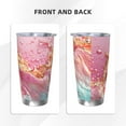 thumbnail image 3 of KLL Abstract Pink Gold Splash Print 40oz Stainless Steel Insulated Car Cup with Spillproof Lid - Keep Your Drink Hot or Cold on the Go-Straw Three-piece Set, 3 of 8