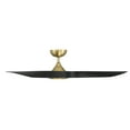 thumbnail image 3 of WAC Swirl 54" Soft Brass/Matte Black Integrated LED Smart Ceiling Fan with Remote Control, 3 of 10