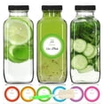 thumbnail image 1 of Botellas de jugo de vidrio STARSIDE 360 ml con tapas, paquete de 3, 1 of 8