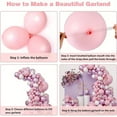 thumbnail image 5 of 131pcs Elegant Butterfly Balloon Arch Set with Pastel Pink, Metallic Pink, White & Golden Balloons - Helium-Ready with Sturdy Frame for Wedding, Birthday, Valentine's Day Party Decorations, 5 of 8