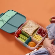 b.box Large Lunch Box for Kids, Bento Box with Ice Pack, Leakproof - Emerald Forest
