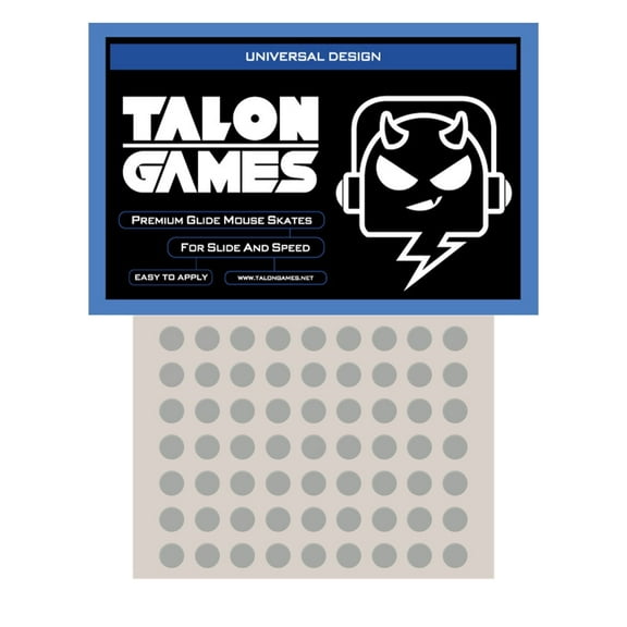 63PCS 7mm Round Universal Dots TALONGAMES Mouse Feet for Gaming Mouse Skates, Gray