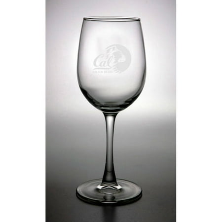 NCAA - California Bears 12 oz Deep Etched White Wine Glass